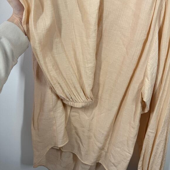 Commense Peach Button-Up Blouse - Picture 6 of 6